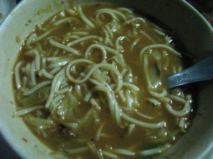 Thukpa (spicy noodle soup)