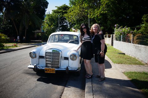 Linda and Dawn's glamorous car