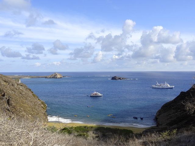 cruise ships in the Galapagos Islands off the coast of Ecuador