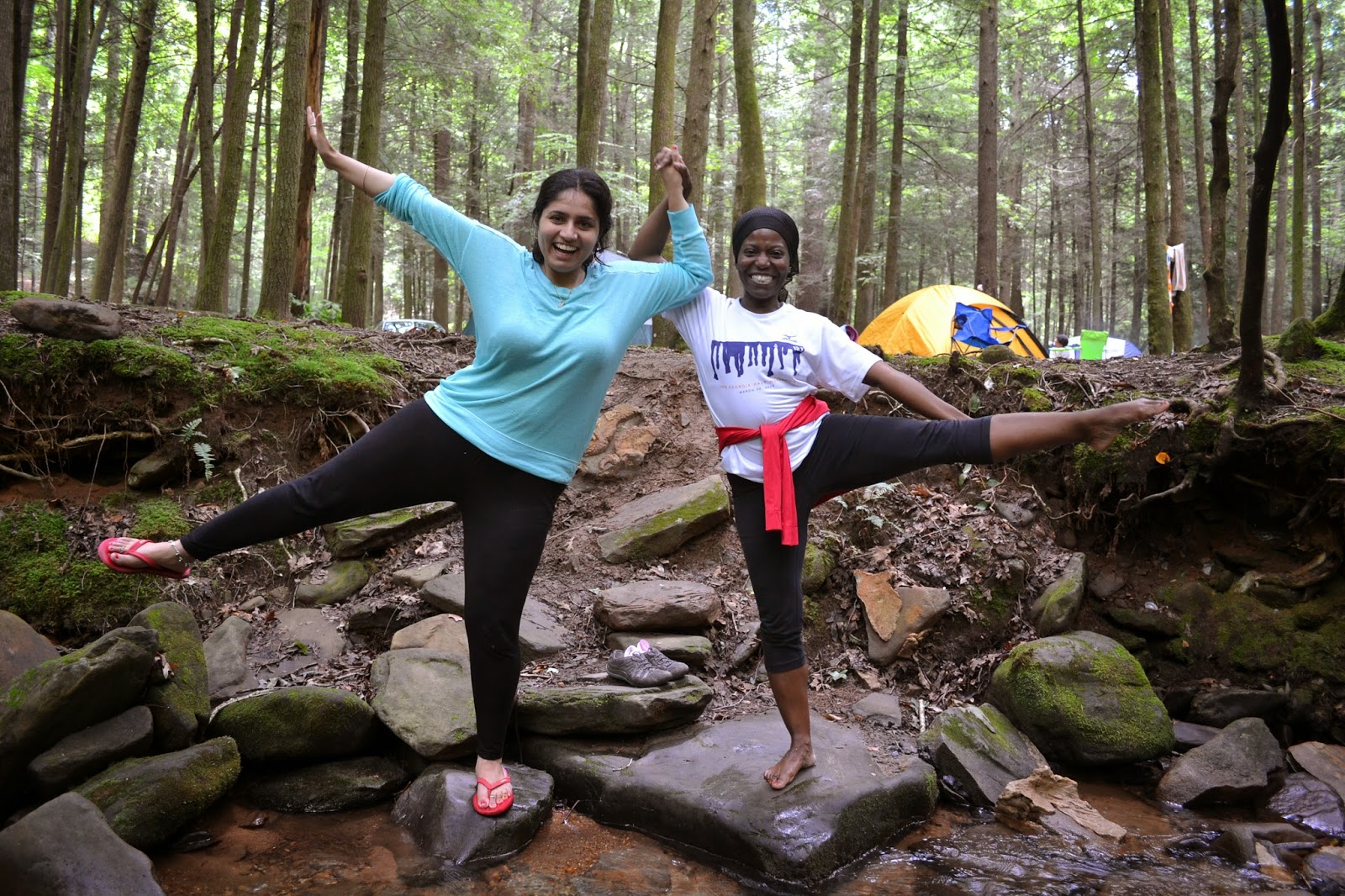 Divya Sarin and Friend on a Yogi camping trip