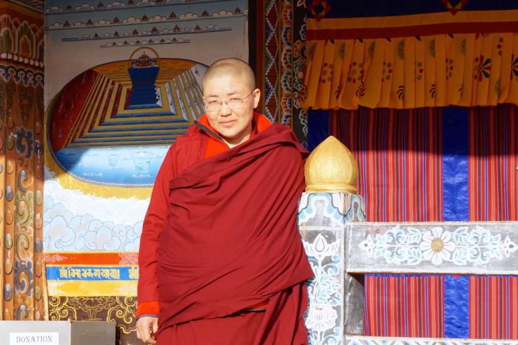 female monk in Bhutan 
