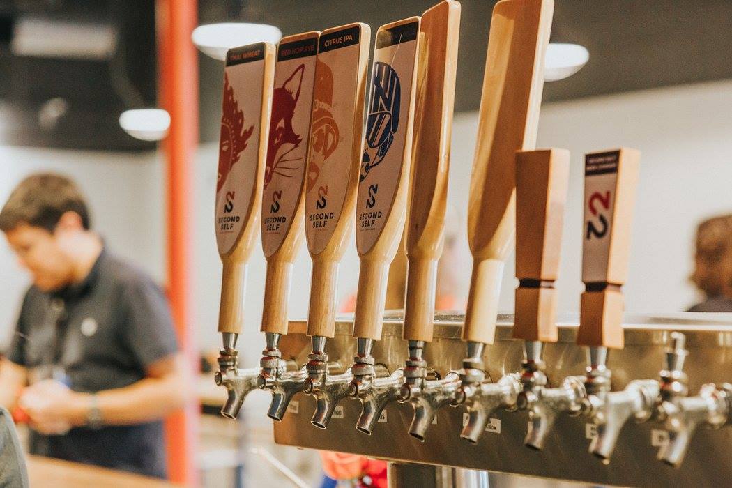 Craft Beers on tap at the Second Shelf Brewery