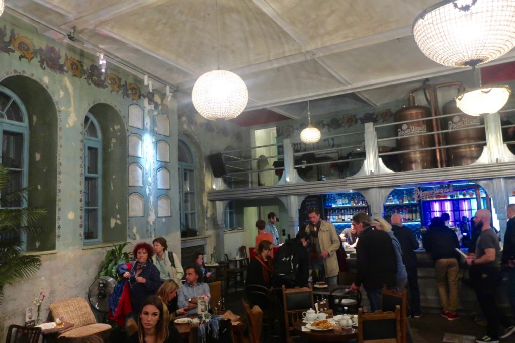 A stop on the polish food tour, Herez, is a bar inside a converted Jewish prayer house