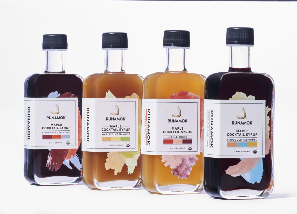 colorful maple syrup