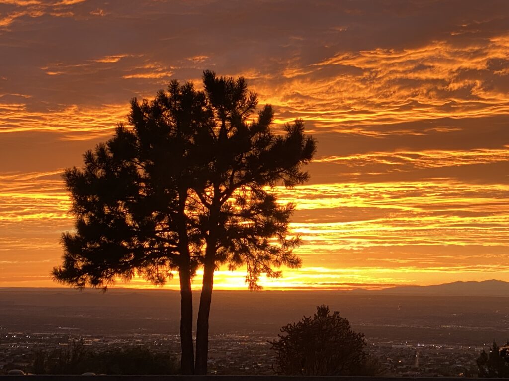watch sunset in Albuquerque 