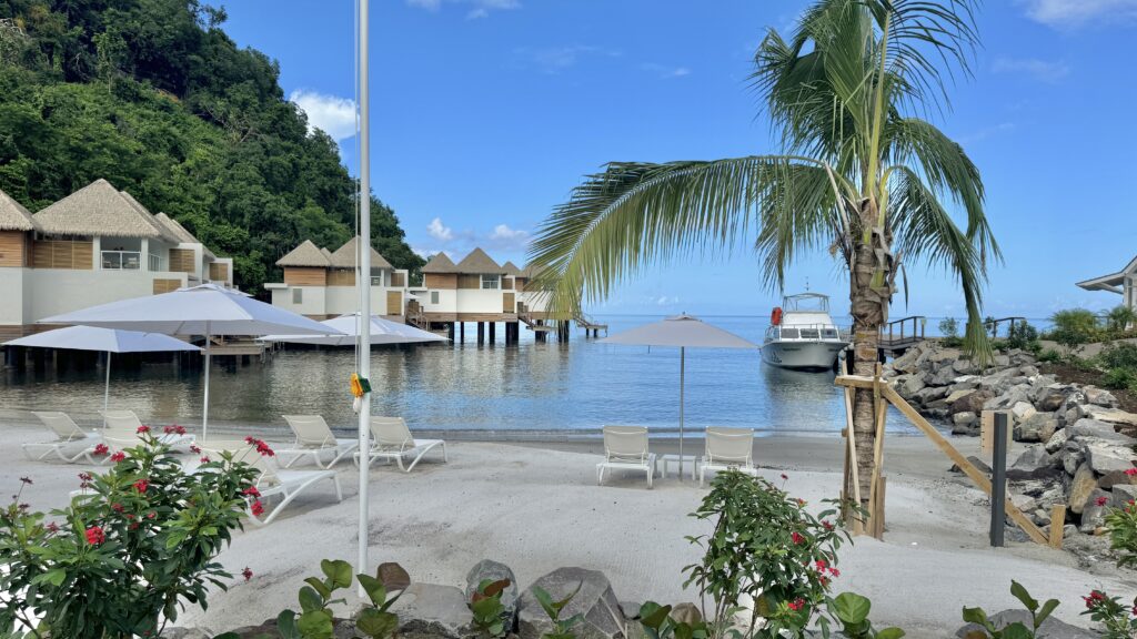 overwater bungalows at Sandals St Vincent