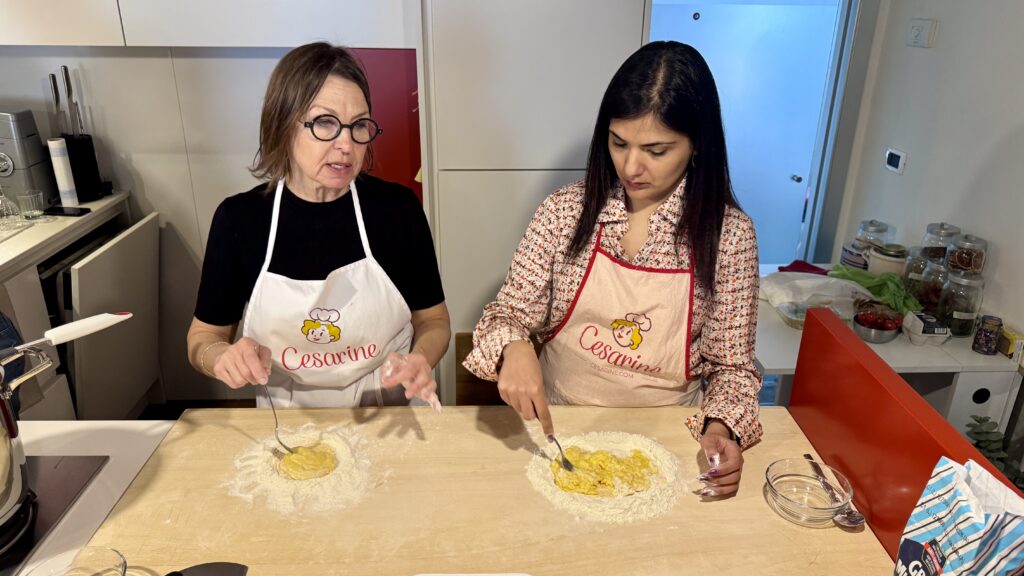 Giulia Raccanelli shows how to make pasta